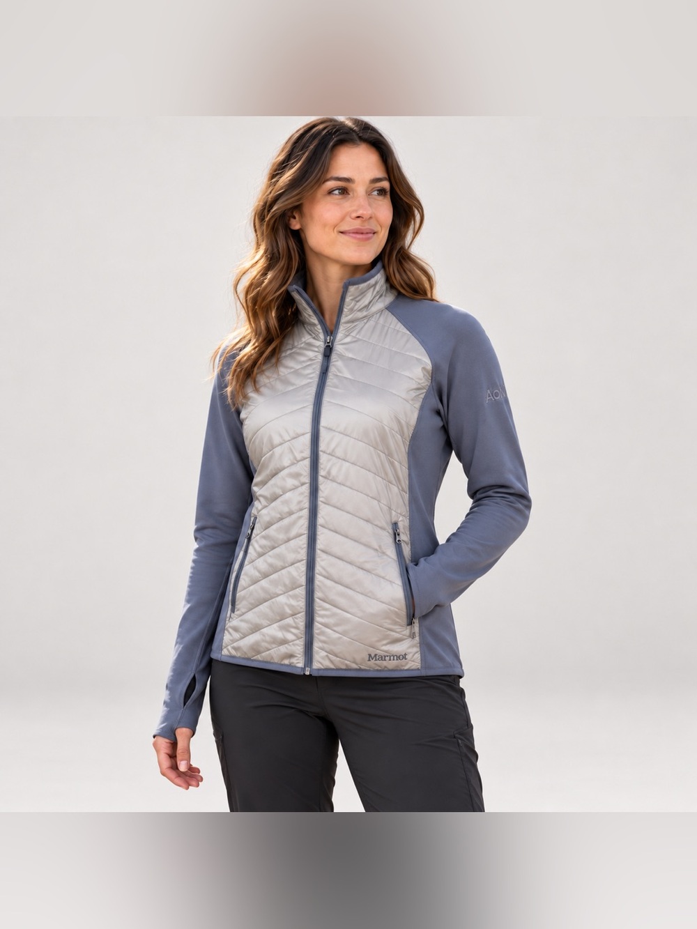 Marmot Women’s Variant Hybrid Jacket Gray Medium Polartec 900290
